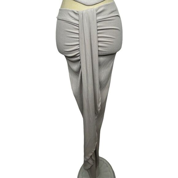 Illa Illa Boutique Trendy Ruffle Midi Skirt Mauve Knit Size S - Picture 3 of 3